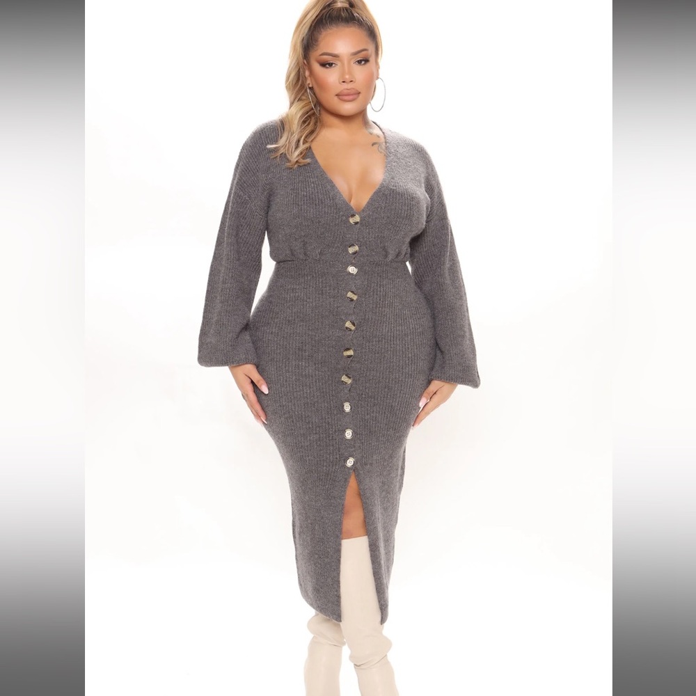 Knit sweater dress